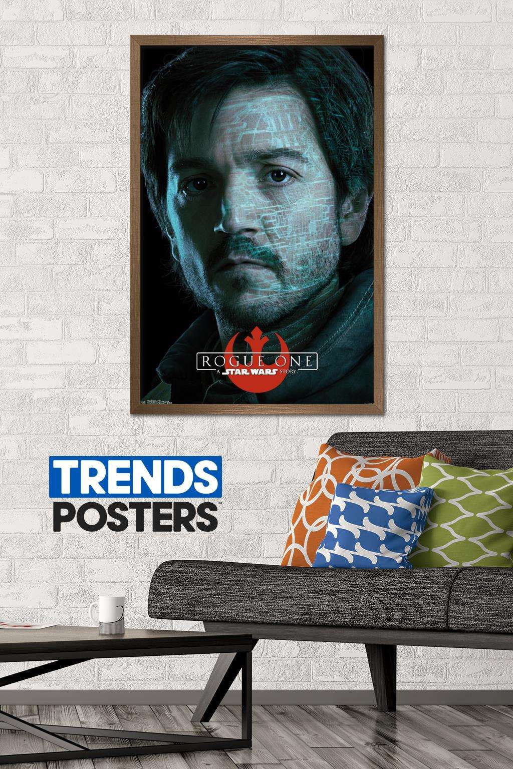 Star Wars: Rogue One - Cassian Wall Poster, 22.375" x 34", Framed