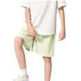 thumbnail image 4 of Guluxicc Kids Boys Athletic Shorts Elastic Waist Summer Solid Color Moisture Wicking Drying Shorts for Casual Activities, 4 of 8
