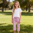 thumbnail image 6 of Generic Girls' Gingham Capris Linen Pant Wide Leg High Waist Drawstring Elastic Waist Casual Plaid Trousers Cute Checkered Sweatpant, 6 of 8