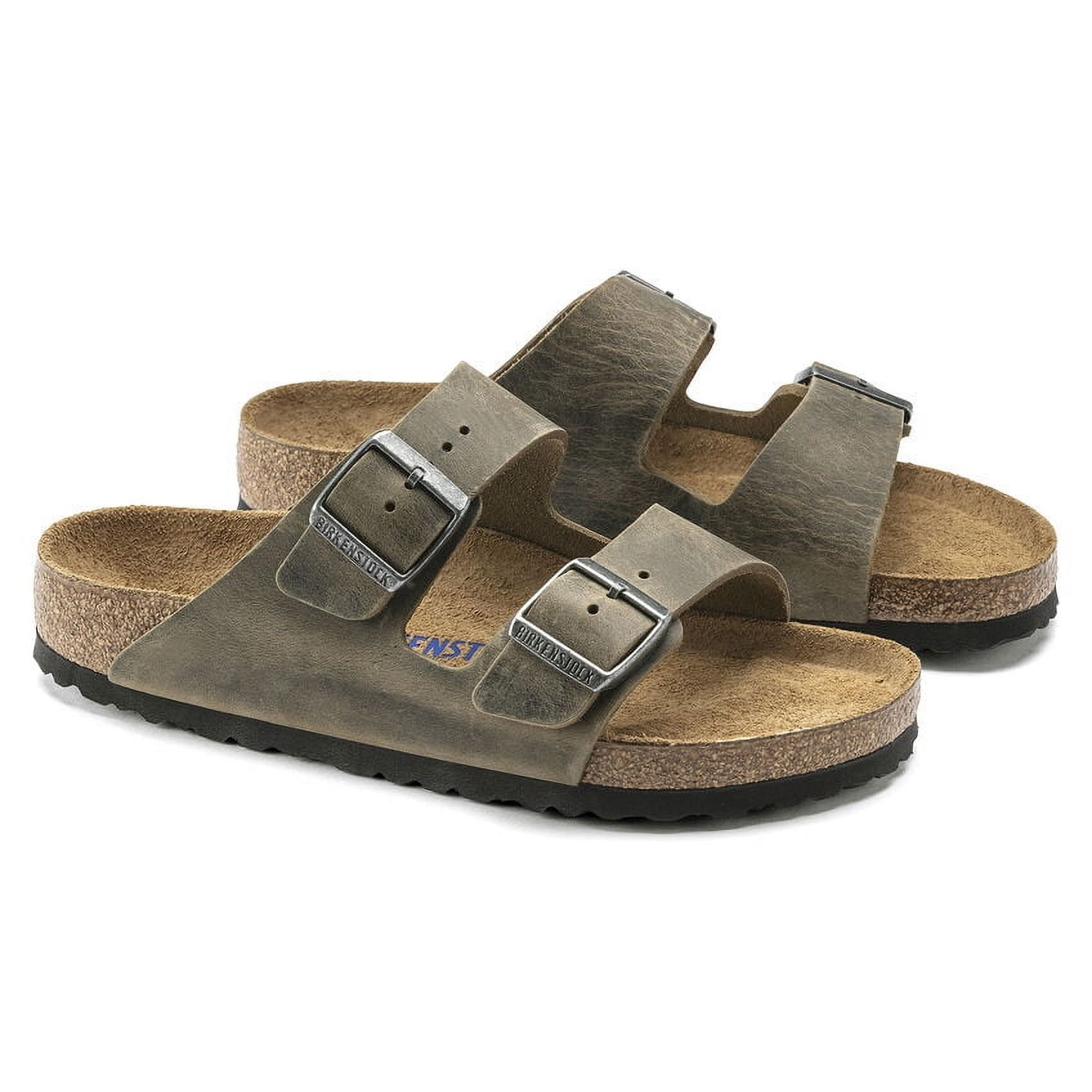 Birkenstock Women's Arizona Leather Sandal, 43, Brown