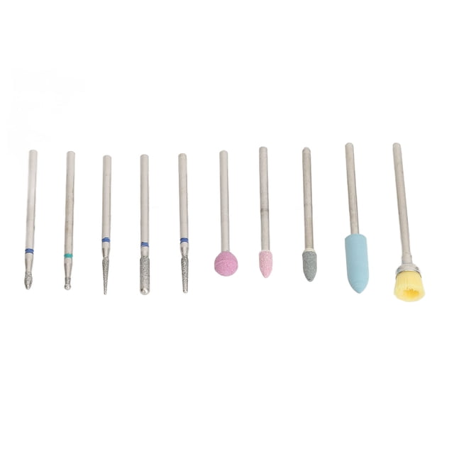 Brocas Para Quitar Cutículas, Juego De Brocas Para Uñas De 10 Piezas Fácil Eliminación Profesional Menos Polvo Alta Dureza Para Pedicura
