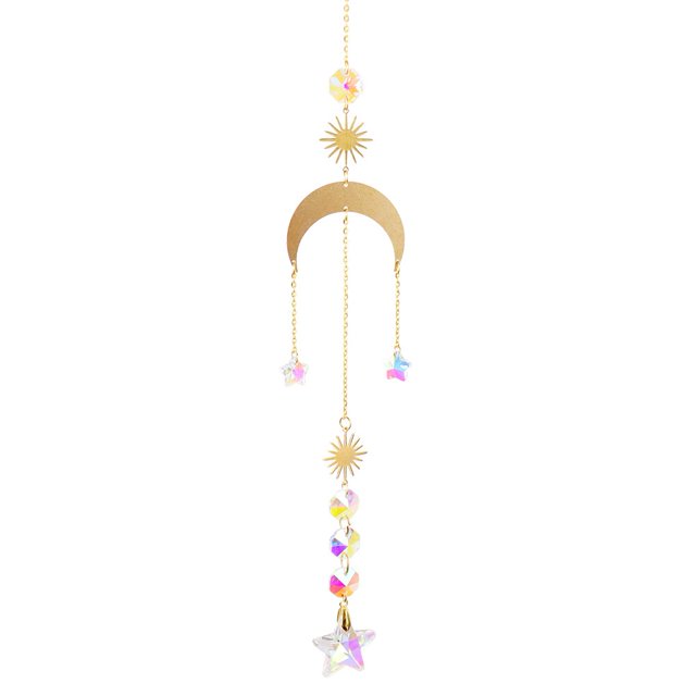 Atrapasol de prisma, cristales de ventana colgantes, receptor de luz de arco iris, receptor de sol de cristal de 50mm, regalo de verano, cuentas octagonales Tan Jianjun unisex