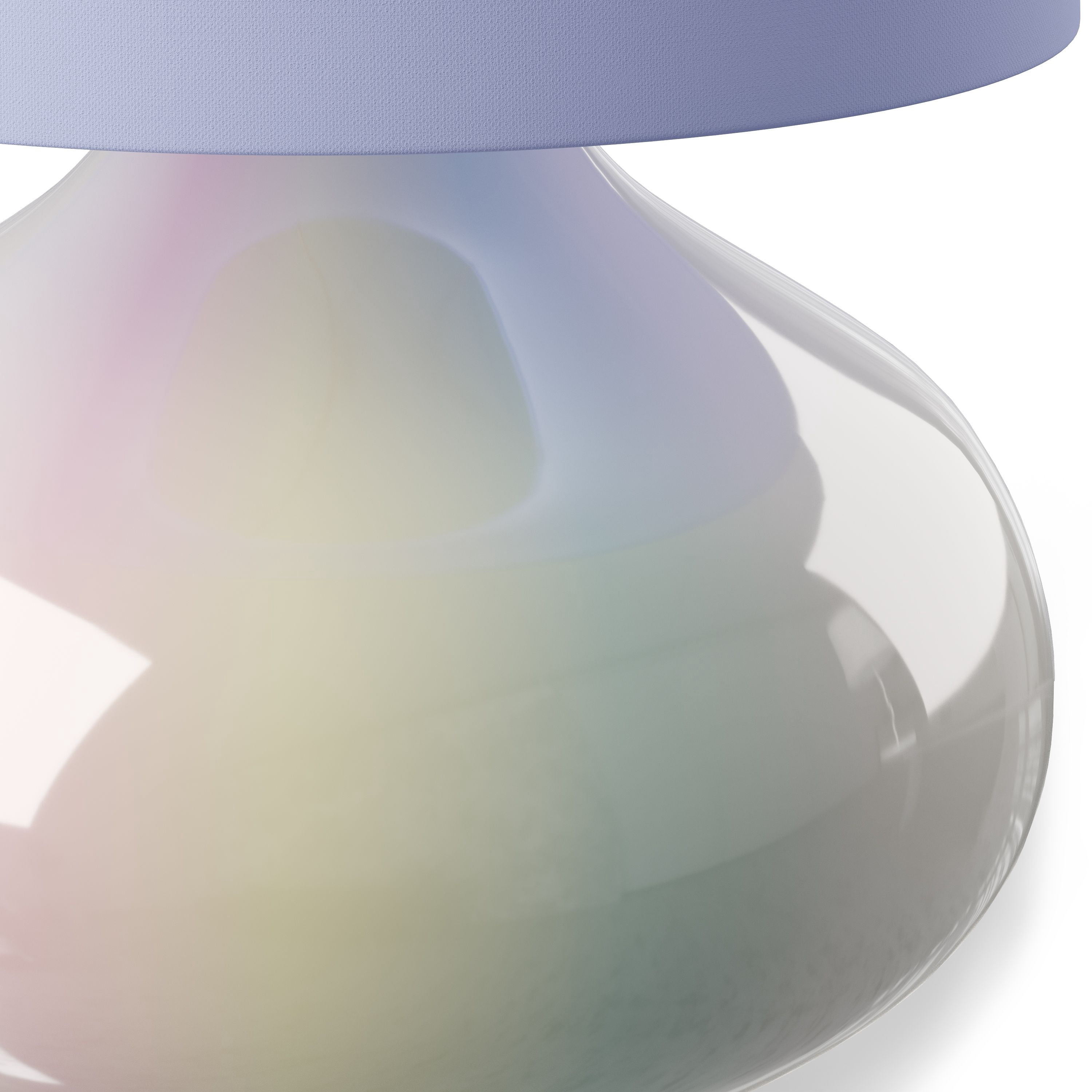 Mainstays Kids 14" Iridescent Table Lamp with Aqua Shade