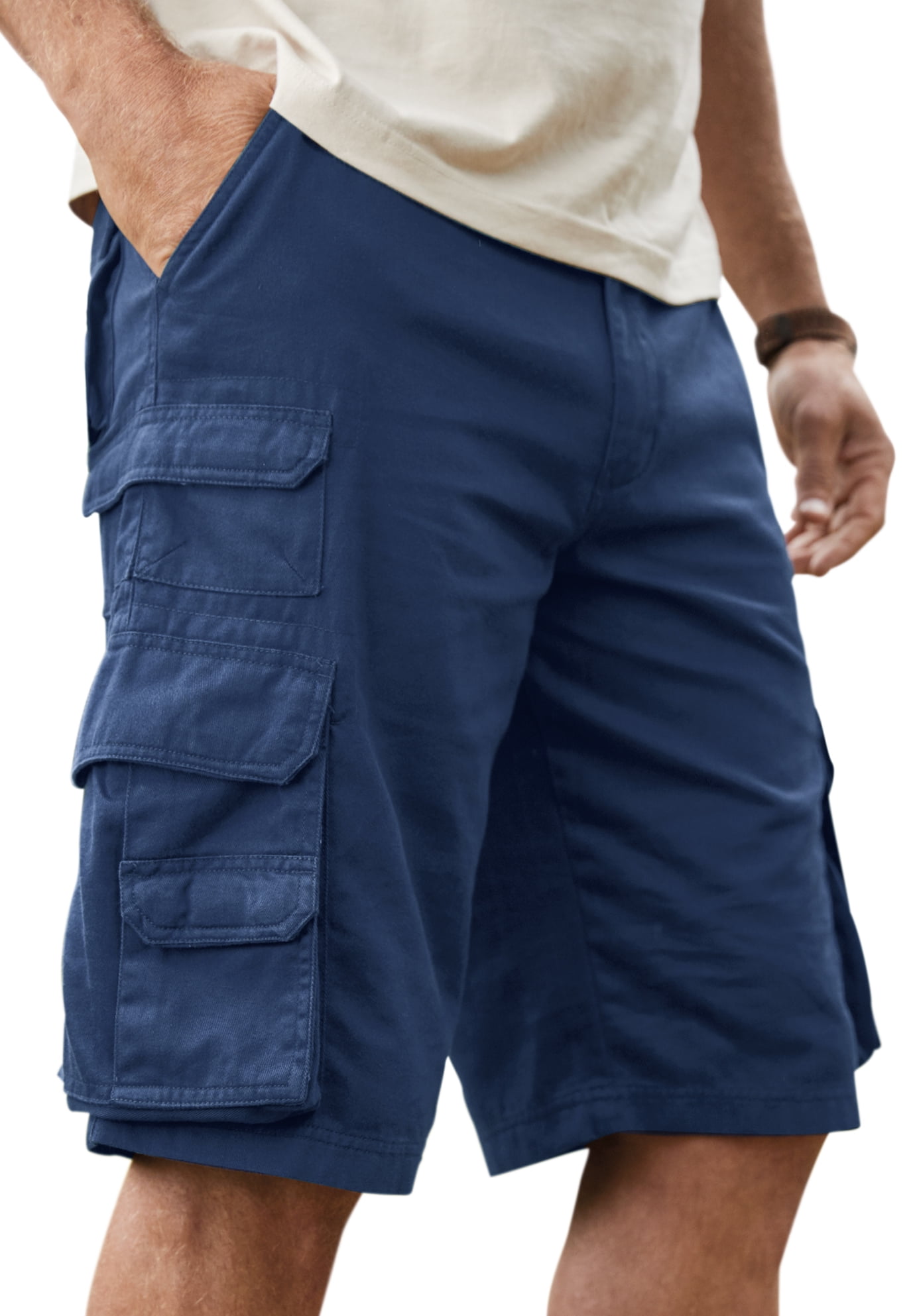 full blue cargo shorts