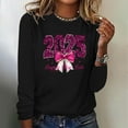 thumbnail image 2 of Christmas Sweatshirts for Women Plus Size Crew Neck Pullover Tops Casual Loose Cute Graphic Long Sleeve Shirt (Black XL), 2 of 4