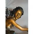 thumbnail image 4 of Nifao Mermaid with 3 dolphins Bronze Statue – Home Decor Sculpture, 16"L x 10"W x 25"H, 4 of 11