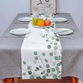 thumbnail image 4 of Eucalyptus Leaves Plant Table Runner Luxury Home Dining Table Coffee Table Holiday Wedding Decoration Party Dinner Table Runner, 4 of 5