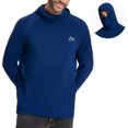 thumbnail image 3 of Men’s UPF 50+ Hoodie Shirt with Mask Long Sleeve Permanent UV Sun Protection Neck Gaiter Performance T for Outdoor, 3 of 9