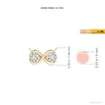 thumbnail image 4 of ANGARA Natural Double Diamond Infinity Pendant Necklace in 14K Yellow Gold for Women (Size-4.2mm| Color-H| Clarity-SI2) | Anniversary, Jewelry Gift for Women | Natural Diamond Necklace, 4 of 8