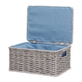 thumbnail image 2 of Cesta Tejida de Almacenamiento, Cesta para Artículos Diversos, Práctica con Tapa, Cesta para La Colada, Organizador de Almacenamiento para Alimentos, Grande, 2 of 9