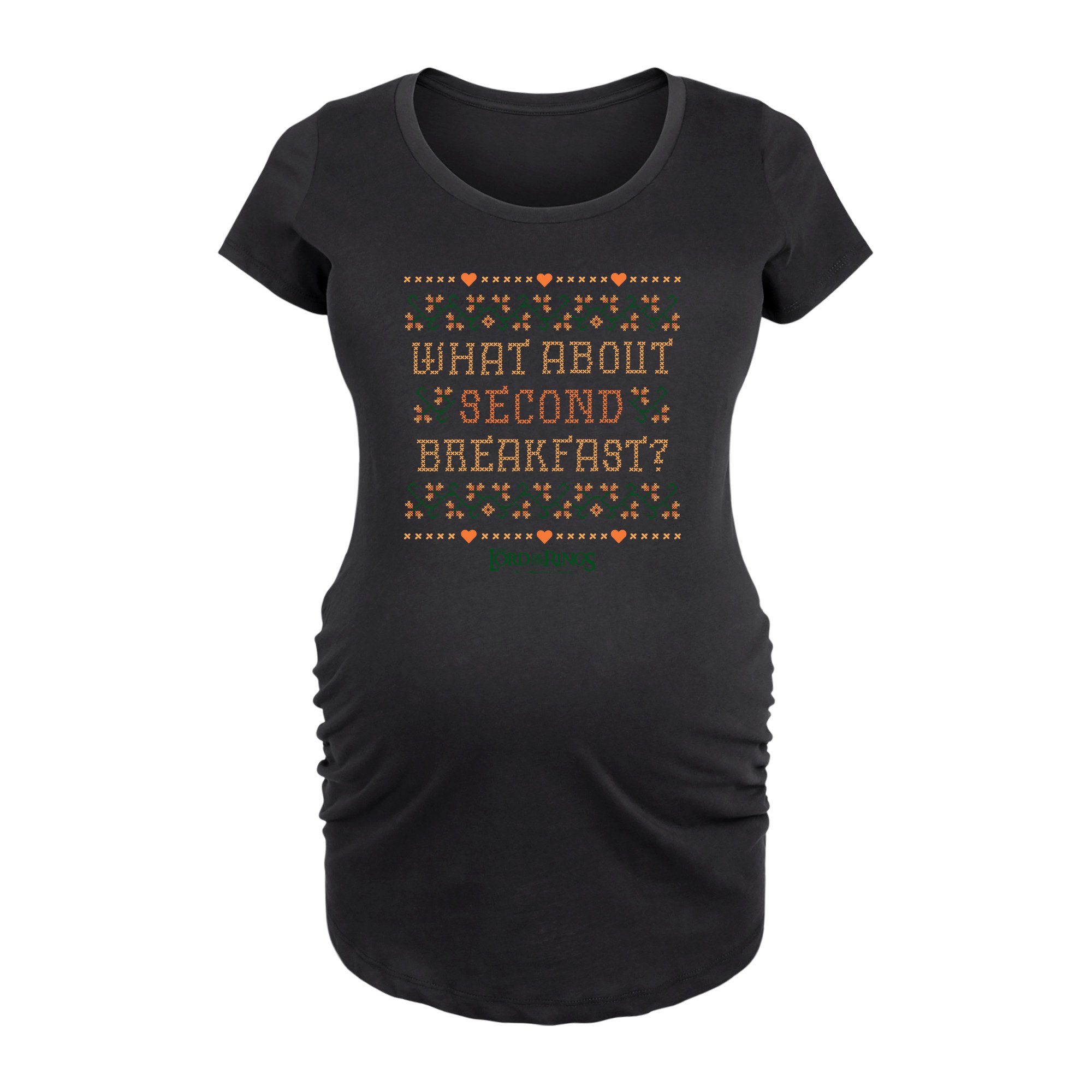 Lord Of The Rings - What About Second Breakfast - Women's Maternity Scoop Neck Graphic T-Shirt