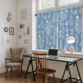 thumbnail image 6 of Blue Botanical Tier Curtains 54 Inch Length, Spring Summer Chic Wildflowers Cafe Short Curtains for Bathroom Over Sink, Small Kitchen Curtain Light Filtering Tiered Drapes 2 Panels 27.5"Wx54"L, 6 of 9