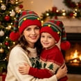 thumbnail image 4 of Christmas Knitted Beanies Hat for Kids, Christmas Santa Hat with Plush Ball Winter Warm Crochet Bearded Handmade Xmas Cap for Children, 4 of 6