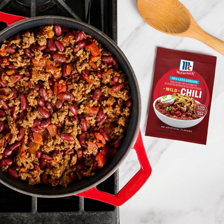 McCormick 30% Less Sodium Chili Mild Seasoning Mix, oz Packet