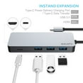 thumbnail image 5 of USB C Hub, EQUIPD Aluminum 6 in 1 USB C to 4K HDMI Multiport Adapter, 3 USB 3.0 Ports, 87W PD, USB C Hub Multiport Adapter Desigend for MacBook Pro/Air HP XPS and Other Type C Devices (Grey), 5 of 7