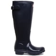 thumbnail image 2 of Hunter Original Women's Tall Adjustable Gloss Rain Boot In Navy Size 6, 2 of 6