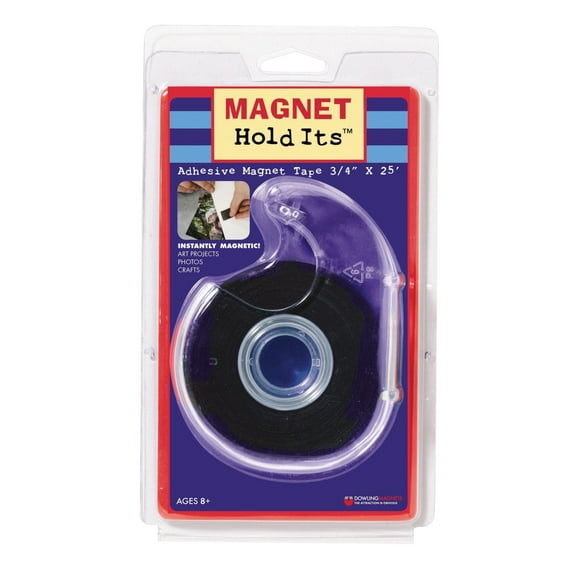 Dowling Magnets Ruban Magnétique Extra Fin avec Distributeur, 3/4 Pouce x 25 Pieds