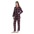 thumbnail image 4 of GLOBAL Womens Flannel Cotton Pajama Set Long PJs Flannel Loungewear Sleepwear,Size S-3XL, 4 of 6