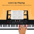 thumbnail image 4 of GLARRY 54 Teclas Iluminadas Teclado Eléctrico Piano para Principiantes Teclado Musical Portátil Bebé con Atril, Micrófono, Fuente de Alimentación, Auriculares, 4 of 5