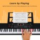 thumbnail image 4 of GLARRY 54 Teclas Iluminadas Teclado Eléctrico Piano para Principiantes Teclado Musical Portátil Bebé con Atril, Micrófono, Fuente de Alimentación, Auriculares, 4 of 5