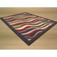 thumbnail image 2 of EORC OS233BK5X6 5 ft. 3 x 7 ft. 3 Machine Made Nylon Euro Home Ottohome Contemporary Abstract Rug, Black - Rectangle, 2 of 3