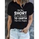 thumbnail image 2 of Letter Print Crew Neck T-Shirt, Casual Short Sleeve T-Shirt For Spring & Summer, Women's Clothing Tee For Adult, Men, Women, Teen, Teenager, Adolescent, Youth, 2 of 7