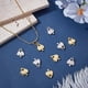 thumbnail image 4 of 10 piezas de dijes de corazón, 2 colores, espadas, colgante de amor con anilla de salto, dije de carta de póker colgante de latón platino dorado, 4 of 5