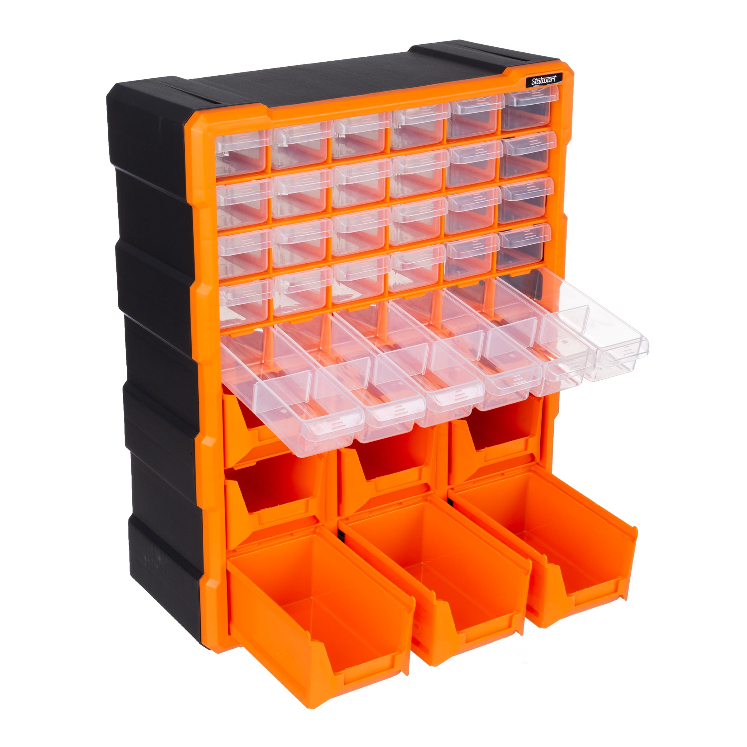 Stalwart 39-Drawer Black Plastic Small Parts Compartment Organizer - Storage  Drawers for Organizing Hardware or Crafts 75-TS2006 - The Home Depot