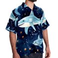 thumbnail image 2 of Starry Shark Men's Short Sleeve Beach Shirts, Casual Printed Button Down Summer Shirts for Men and Women, 2 of 6