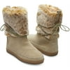 TOMS Women's Nepal Boot, Tan Suede Faux Hair, 6.5 B(M) US