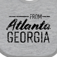 thumbnail image 4 of Inktastic From Atlanta Georgia in Black Distressed Text Boys or Girls Baby Bib, 4 of 4