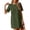 Army Green, variant on Women's Summer Casual Solid Round Neck Short Sleeve Mini Dress