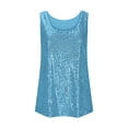 thumbnail image 4 of BOOMNY Toddler Girls Sleeveless Sequins T-Shirts Crew Neck Sparkly Tank Tops for Girl Stage Performance Tops, 4 of 6