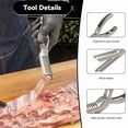 thumbnail image 3 of BBQ Rib Membrane Removal Tool Kit - Stainless Steel Accessory for Safe and Easy Rib Prep (2-Pcs), 3 of 5