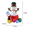 thumbnail image 3 of Christmas Inflatables Outdoor Decorations 50% off Clearance, 6.2FT Inflatable Snowman With Rotating RGB LED Lights Christmas Blow Up Yard Decorations With Penguin For Xmas Party, 3 of 7