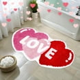 thumbnail image 4 of Home Decor Valentine'S Day Heart Shaped Carpet Valentine'S Day Bathroom Decoration Slip Bathroom Mat Red Bathroom Decoration Washable Heart Shaped Floor And Door Mat Welcome Carpet Features:, 4 of 4
