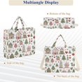 thumbnail image 6 of FORMRS Womens Corduroy Tote Bag Crossbody Shoulder Handbag with Pocket, Green Nordic Christmas, 6 of 7