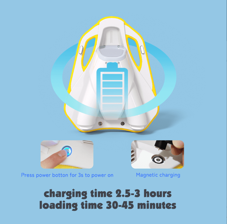 Camolech C3 Electric Swimming Kickboard for Kids, Motorized Pool Float with Water Spray Gun, Lightweight Water Scooter with 45-Min Runtime, 24V Battery, Safe Propeller, Swim Training Board