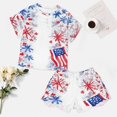 thumbnail image 4 of 4th of July 2 Pack Women’s Pajama Set Print Sleepwear And Shorts Y2k Loungewear Sets S-5XL, 4 of 7