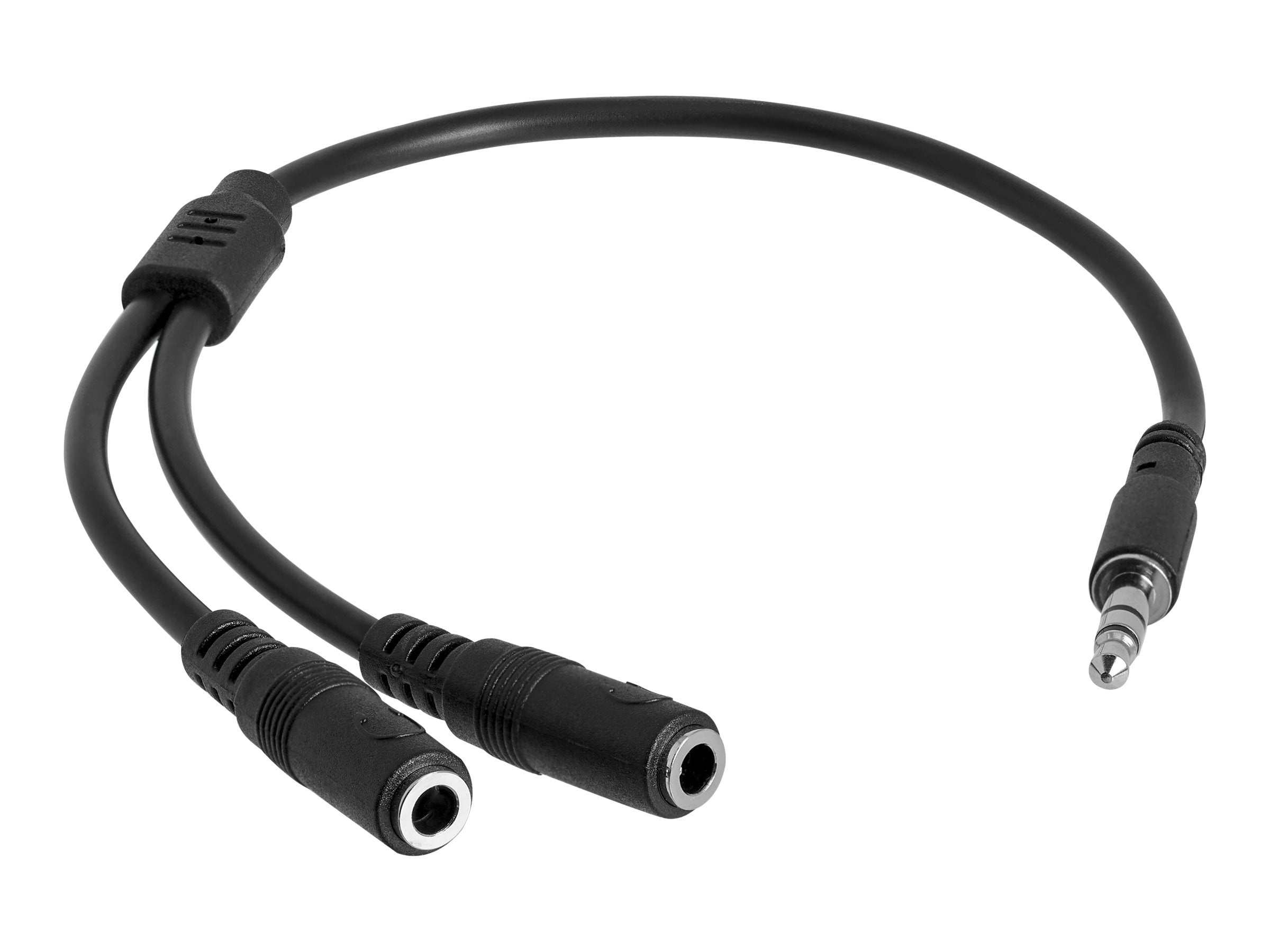 StarTech Slim Stereo Splitter Cable 3.5mm Male to 2x 3.5mm Female