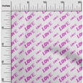 thumbnail image 2 of oneOone Cotton Cambric Fuschia Pink Fabric Writing Love Sewing Fabric By The Yard Printed Diy Clothing Sewing Supplies 42 Inch Wide, 2 of 4