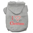 thumbnail image 5 of Christmas Pet Dog  Cat Hoodie Screen Printed, "I Heart Christmas", 5 of 10