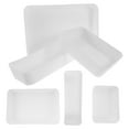 thumbnail image 4 of LNGOOR Clear Plastic Drawer Organizer Bins - 6pcs, 4 of 5