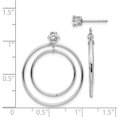 thumbnail image 2 of 14k White Gold Double Hoop Earring Jackets, 2 of 3