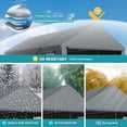 thumbnail image 6 of NETAJE 13'x25' Heavy Duty Portable Outdoor Garage Carport with Side-Opening Door, Roll-up Windows, Four-Hole Base for Car, Black, 6 of 8
