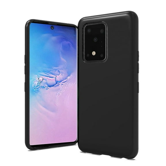 Bemz Samsung Galaxy S20  Plus, 6.7 inch TPU Slim Case: Ultra Thin Protective Dust-Resistant Gel Cover with Atom Wipe - Black