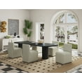 thumbnail image 2 of Manhattan Comfort Anna 19.69" Faux Leather Armless Dining Chair in Stone (2 Pc), 2 of 10