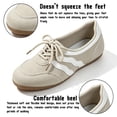 thumbnail image 4 of BERANMEY Non-Slip Fashion Sneakers for Women Cozy Lace-Up Color Block Casual Shoes Memory Foam Insole Trendy Womens Footwear Comfortable Casual Womens Sneakers Stylish Shoes Women Breathable Footwear, 4 of 9