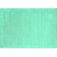 thumbnail image 1 of Ahgly Company Machine Washable Indoor Rectangle Solid Turquoise Blue Modern Area Rugs, 8' x 10', 1 of 4