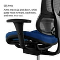 thumbnail image 3 of Union & Scale FlexFit 1500TF Mesh Back Fabric Task Chair Blue/Black UN-1500TF-BLUE, 3 of 7